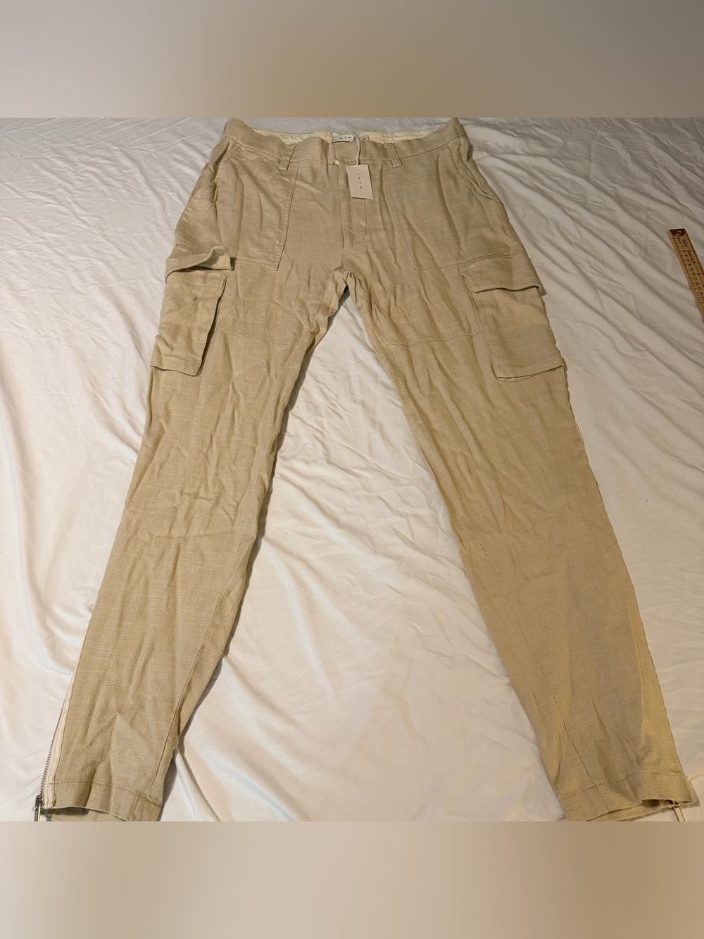 MNML Men's Cargo Chino Pants in Light Tan